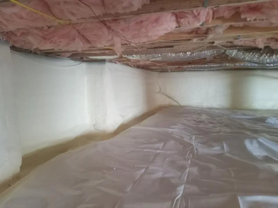 Crawl space encapsulation with closed-cell spray foam for Roof Maintenance in Wakefield